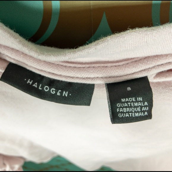 Halogen Sweatshirt Dusty Pink Lace Up Sleeve - Picture 3 of 3